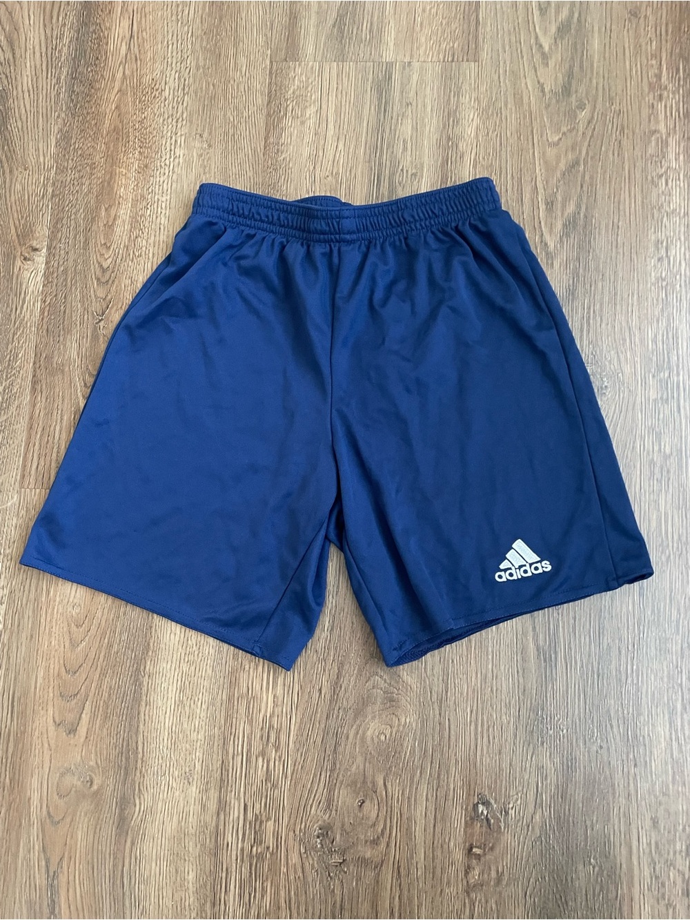 adidas Boys Navy Blue Lightweight Athletic Shorts Size M